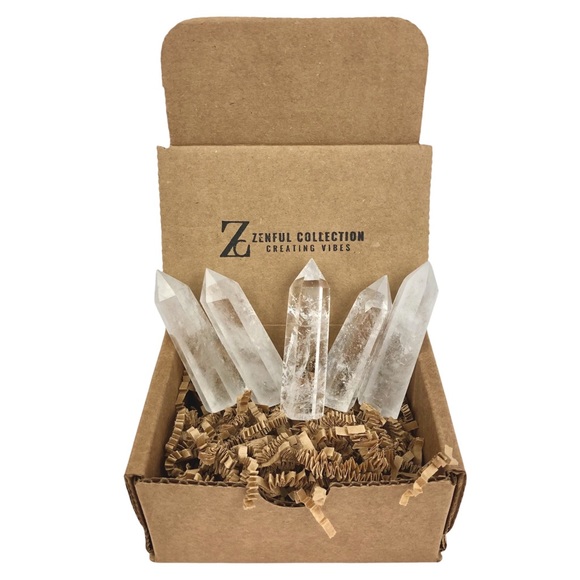 Clear Quartz Stone Healing Crystal Pyramid Tower Wand Point Obelisk Rock - Picture 7 of 9